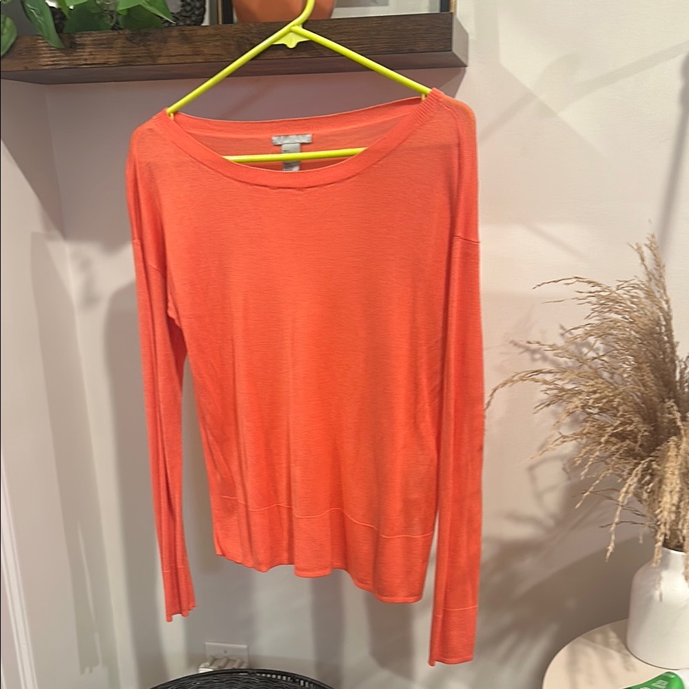 H&M Coral Long Sleeve Top